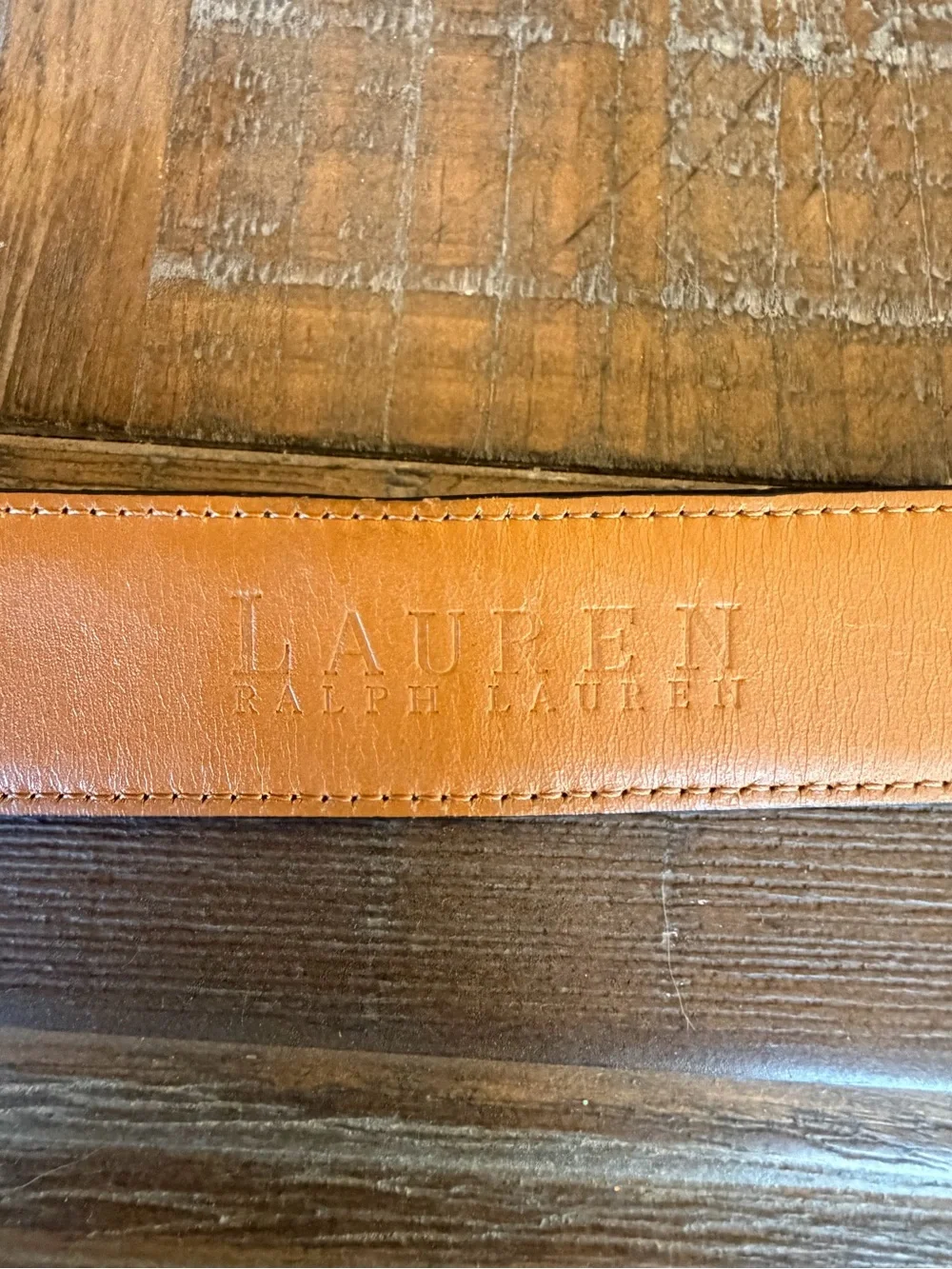 Ralph Lauren Black Croc-Embossed Leather Belt with Silver Buckle